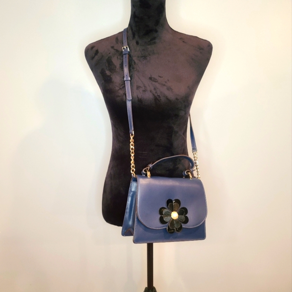 Kate Spade top handle satchel crossbody bag- Navy